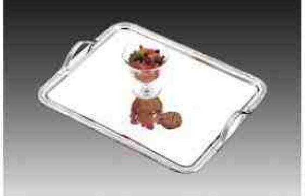 BANDEJA 39 X 29 CM CROISE C/ ALCA PRATA