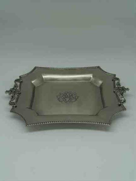 BANDEJA ST URSULA PEWTER 35X24X4
