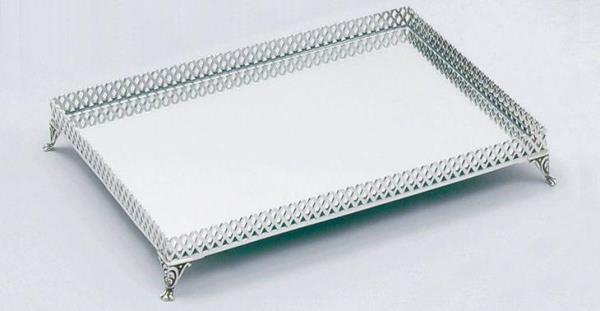 BANDEJA ESPELHO RETANGULAR PEQ.