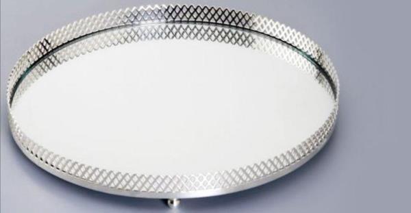 BANDEJA ESPELHO REDONDA PEQ.