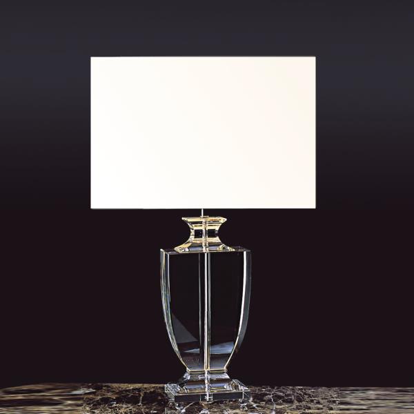 ABAJUR EM METAL CROMADO E VIDRO