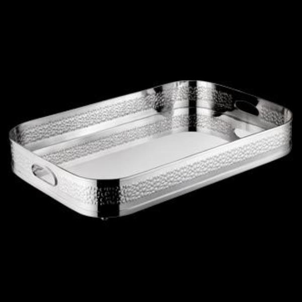 BANDEJA C/ GALERIA OBLONGA SEIXOS 60X39,5X9CM