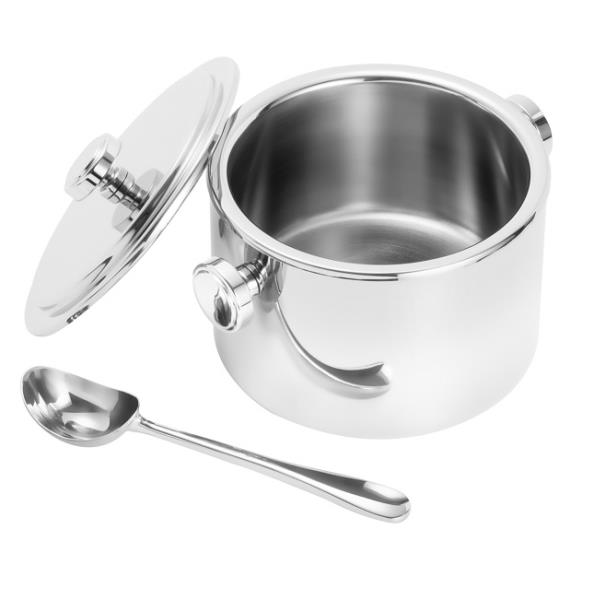 BALDE TERMICO P/ SORVETE 2LTS C/ CONCHA PRATA