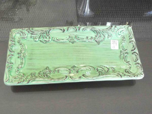BANDEJA CERAMICA VERDE 3015-V