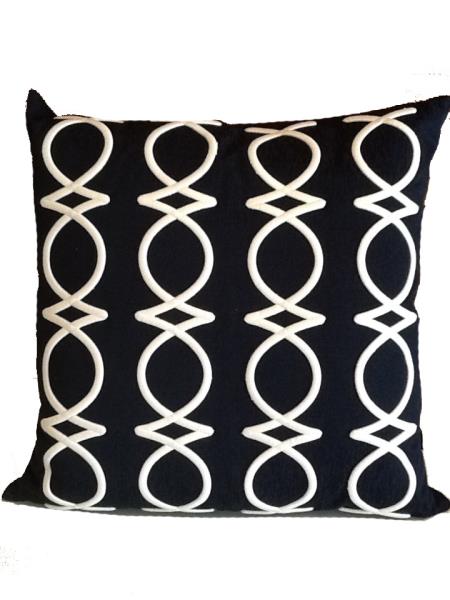 ALM RUSTICA MARINHO 52X52 C/APLIQ E.V.A BRANCO MOD03