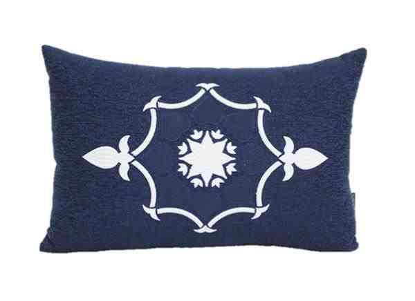 ALM RUSTICA MARINHO 35X52 C/APLIQ E.V.A BRANCO MOD02