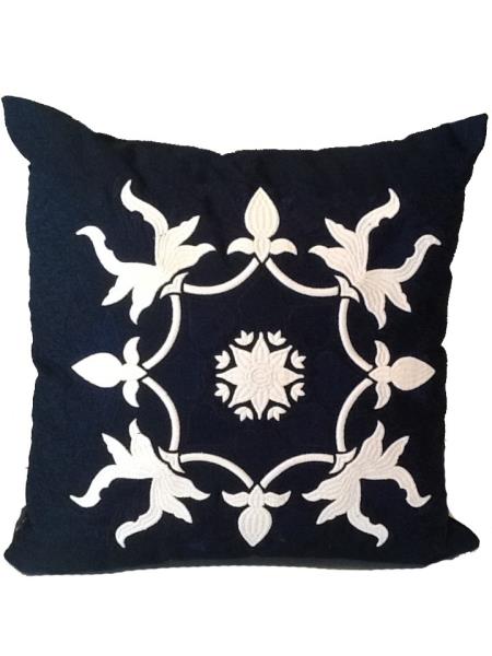 ALM RUSTICA MARINHO 52X52 C/APLIQ E.V.A BRANCO MOD02