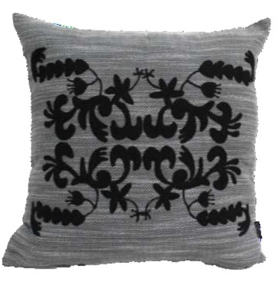 ALM RUSTICA 52X52 CINZA BORDADA MOD 04