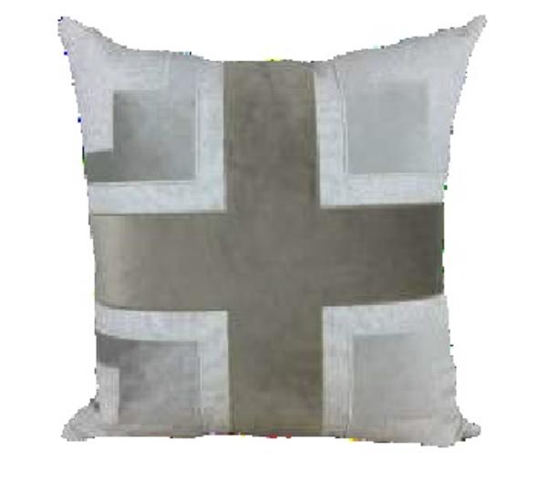 ALM LINHAO 52X52 C/ APLIQ GEO BEGE/ PALHA MOD 2