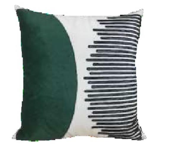 ALM VEL 52X52 C/APLIQ E CORDINHA VERDE MOD 1