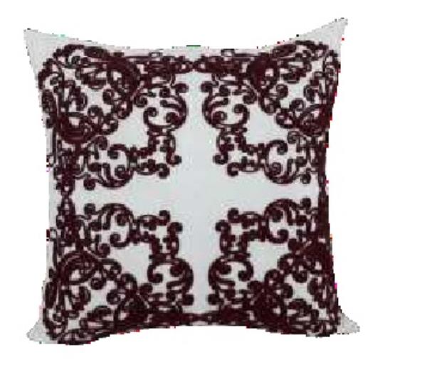 ALM LINHO 52X52 C/ APLIC CORDINHA MARSALA MOD 05