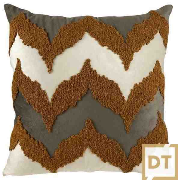 ALM VEL 52X52 C/APL+BORD REL BUCLE OCRE/CASTA MOD1