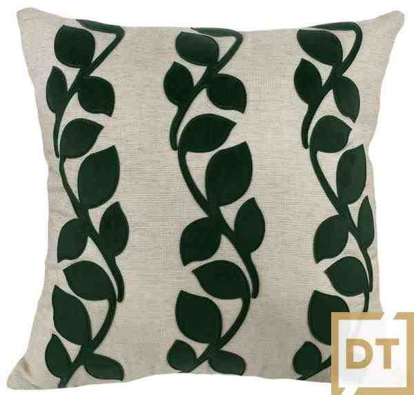 ALM LINHO CRU 52X52 VERDE C/APLLIQ FOLHA 2