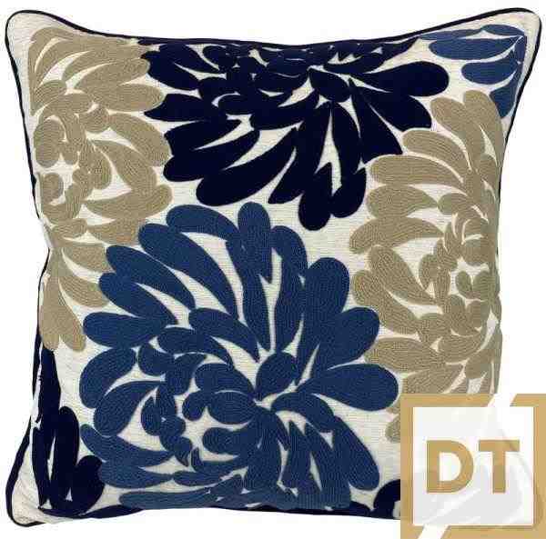 ALM LINHO CRU 52X52 BORD CHINILLE C/CO MARINHO MD1