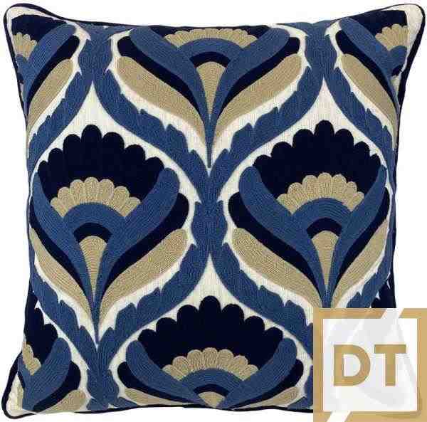 ALM LINHO CRU 52X52 BORD CHINILLE C/CO MARINHO MD2