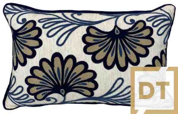 ALM LINHO CRU 35X52 BORD CHINILLE C/CO MARINHO