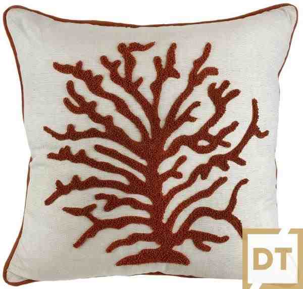 ALM LINHO CRU 52X52 C/ BORD MAN CORAL LARANJA