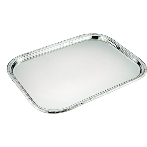 BANDEJA OBLONGA S/ ALCA 27X21CM C/ CORDAO CROISE