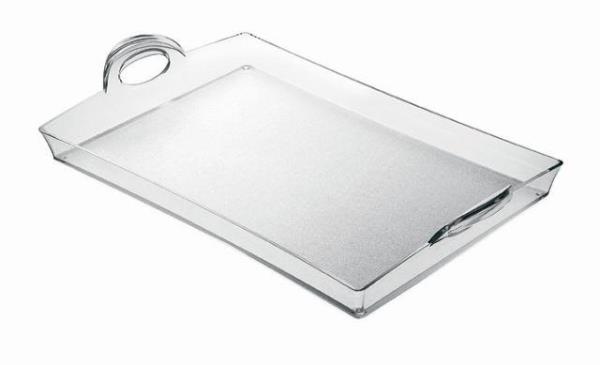 BANDEJA HAPPY HOUR 33,5X54 CM TRANSPARENTE PLASTICO