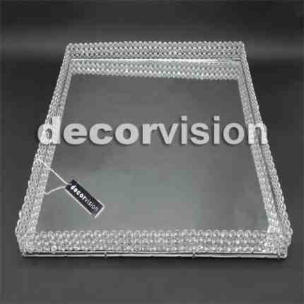 BANDEJA REDONDA FDO ESPELHO BORDA 3 FILEIRAS