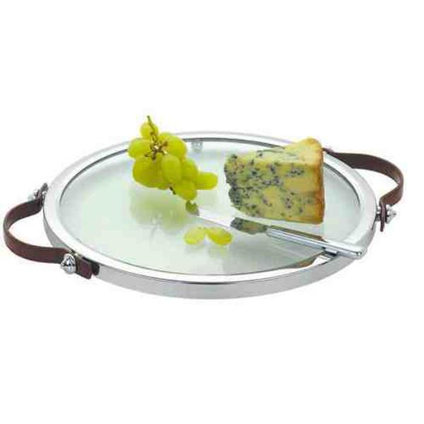 BANDEJA E FACA P/ QUEIJO 30 CM NAPPA