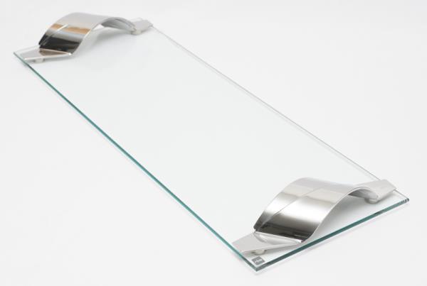 BANDEJA SAVA RETANGULAR MEDIA INOX SALMAO