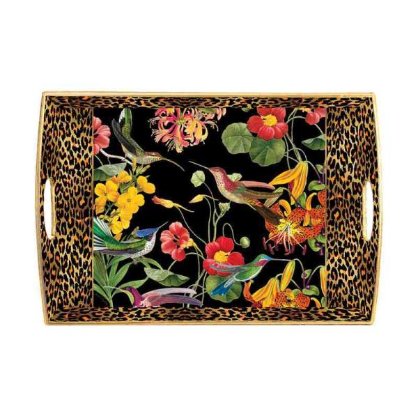 BANDEJA MAD RETANGULAR FLORA EXOTICA