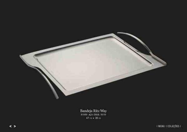BANDEJA RITZ WAY RETANGULAR GDE INOX