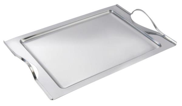 BANDEJA RITZ RETANGULAR MEDIA PRATA