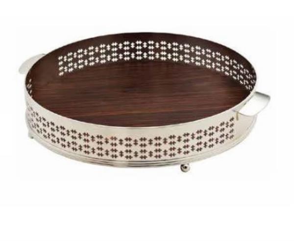 BANDEJA GALERIA CROSS D38CM ALT8CM C/ FD MAD