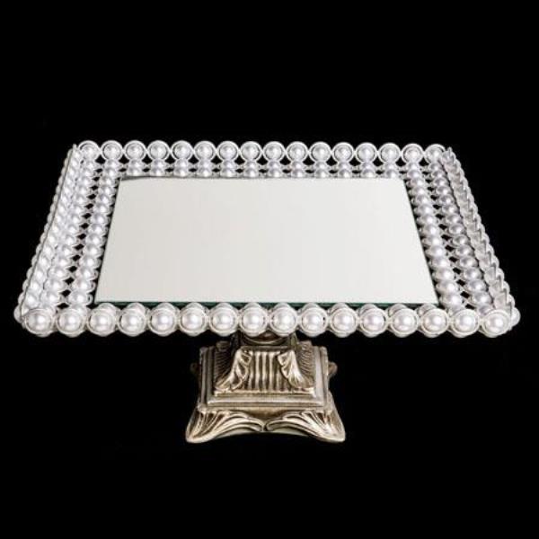 BANDEJA PEROLA FOLHAS QUAD P