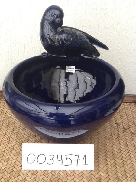 CACHEPOT ETP C/ PASSARO RABO TORTO AZUL PROF.