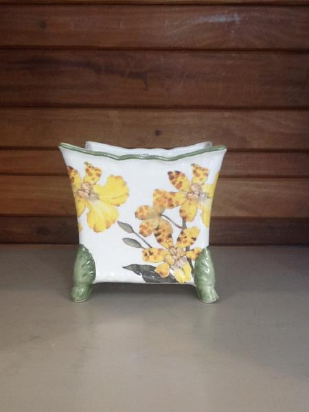 CACHEPOT DESENHO FLORES ORQUIDEA