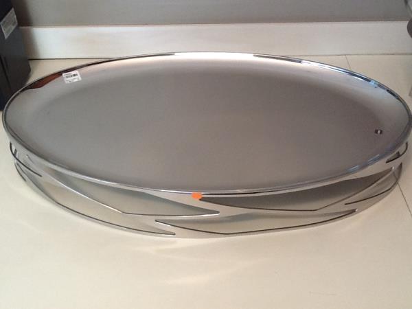 BANDEJA TRAMA OVAL INOX