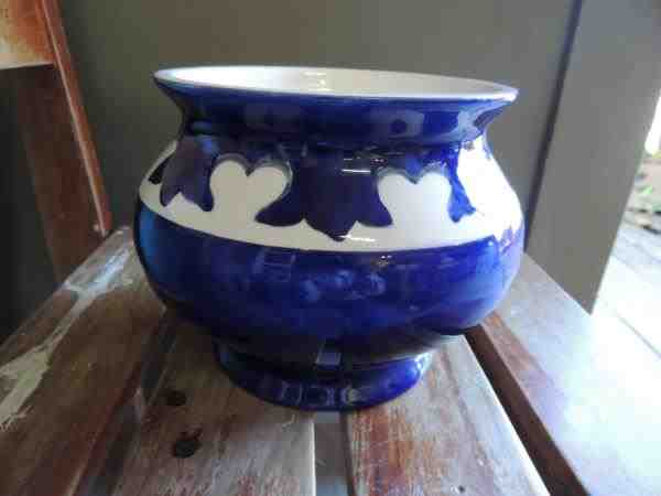 CACHEPOT AZUL PORTUGAL P C/ FAIXA DESENHADA