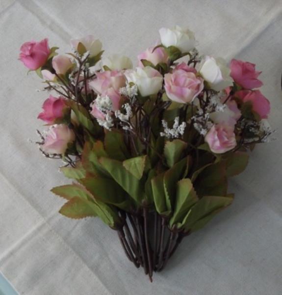 BUQUE ROSAS BOTAO X14, 30CM