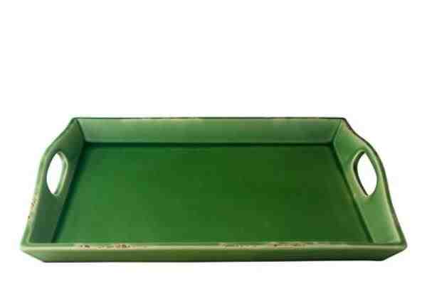 BANDEJA TRADICIONAL CERAMICA VERDE