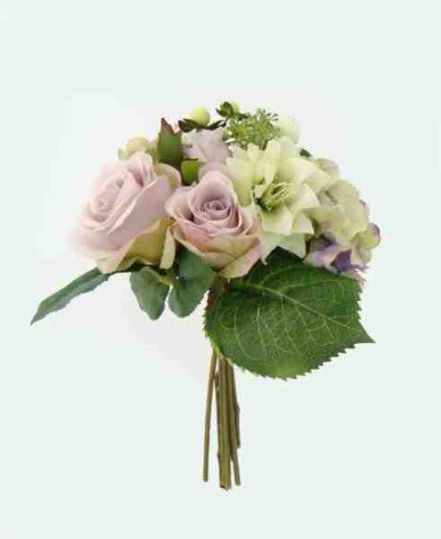 BUQUE ROSA/HORTENSIA/BERRIES 27 CM