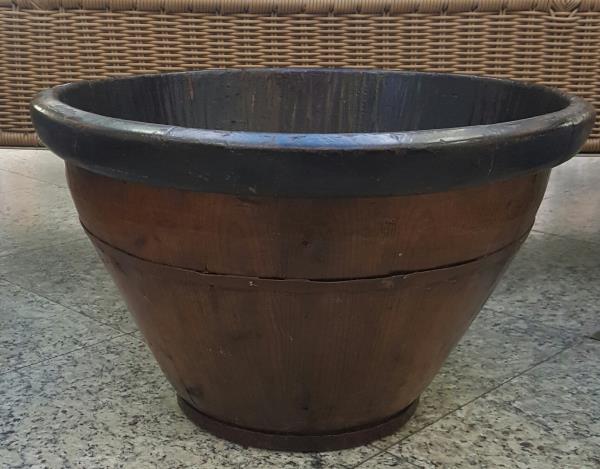 BACIA CHINESA DE MADEIRA NATURAL