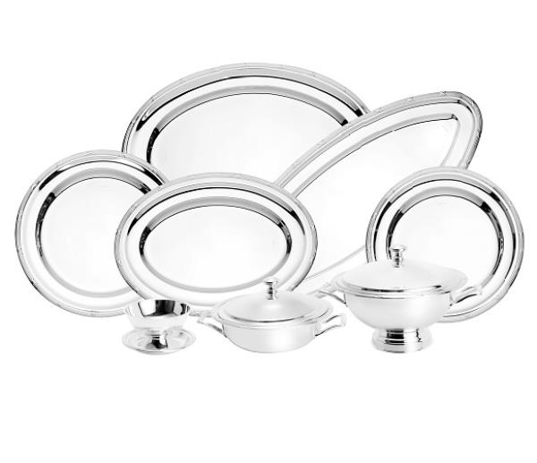 BAIXELA CROISE C/ CORDAO 8 PCS PRATA