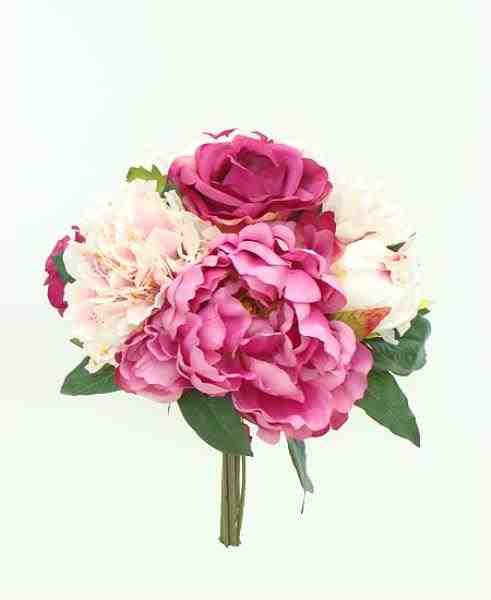 BUQUE MISTO PEONIA/ROSA 30CM