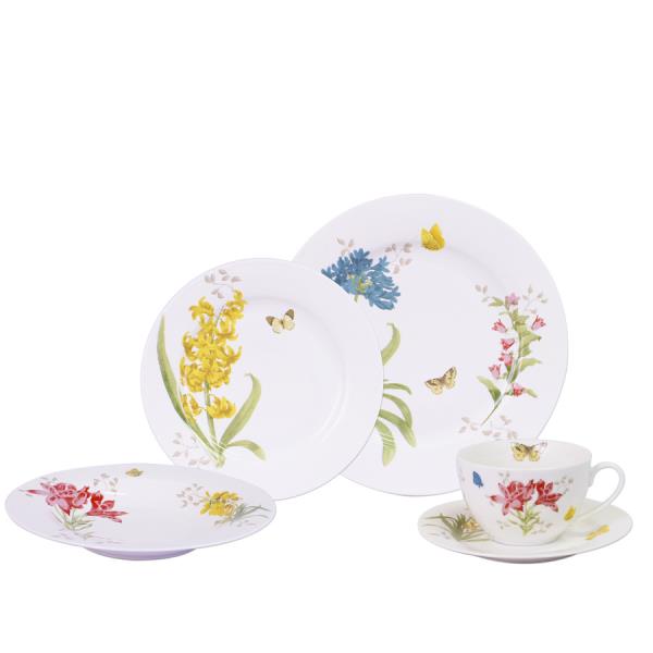 APARELHO DE JANTAR C/ CHA FLOWER 30PCS