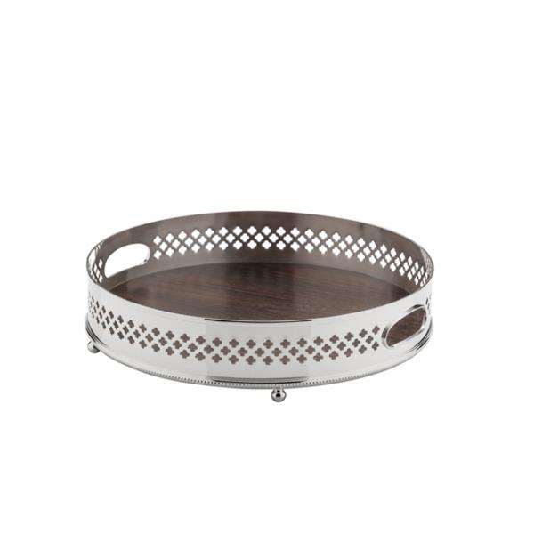 BANDEJA GALERIA DIAM 38CM ALT 8CM C/ FDO MAD