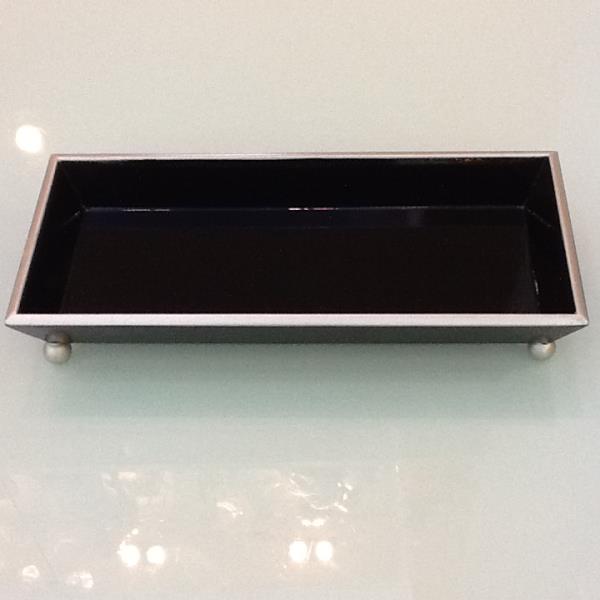 BANDEJA TANIA PRETA/PRATA