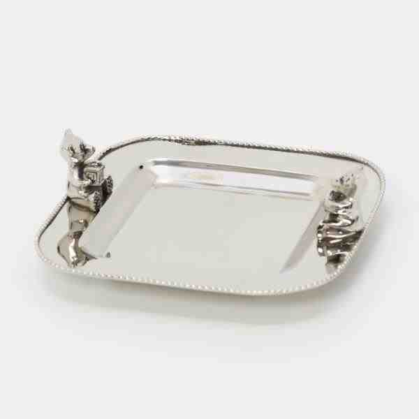 BANDEJA RET PEQ C/  URSINHO 18 X18 X 6,5 CM