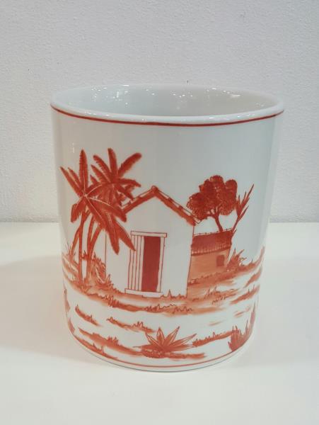 CACHEPOT RETO ROUGE DE FER