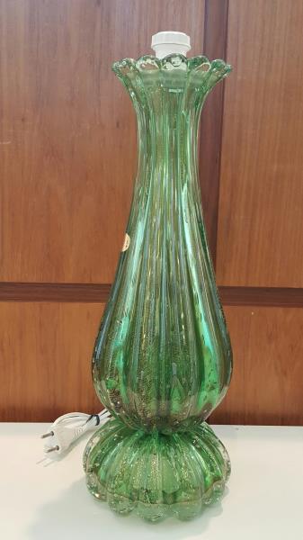 BASE DE ABATJOUR VERDE ESM C/ OURO