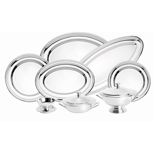 BAIXELA LISA C/ CORDAO 8 PCS PRATA