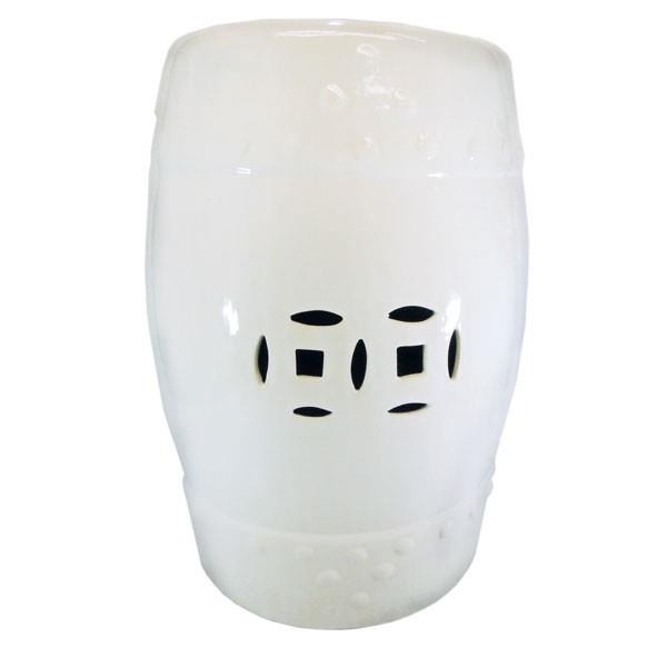 BANQUETA SIT GARDEN DE CERAM BRANCO