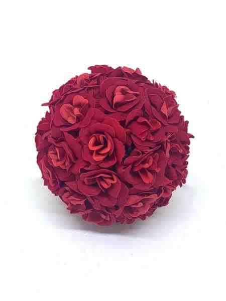 BOLA MINI ROSA VELUDO 11 CM